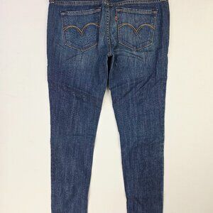 Lev's Demi Curve Size 5M Womens Juniors 30 Inch Inseam Blue Denim Straight Jeans